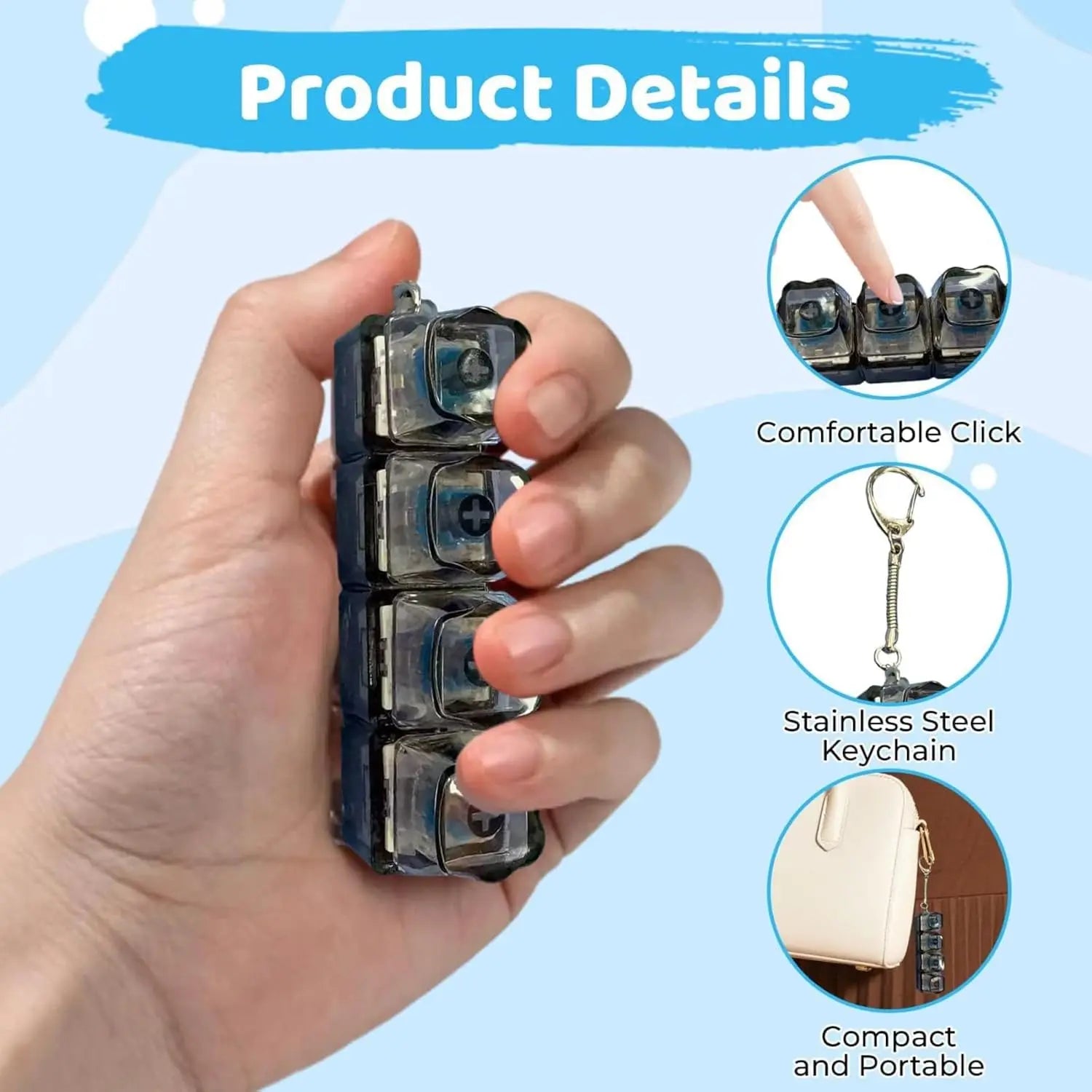 Satisfying Pocket Keyboard Clicker Fidget Toy